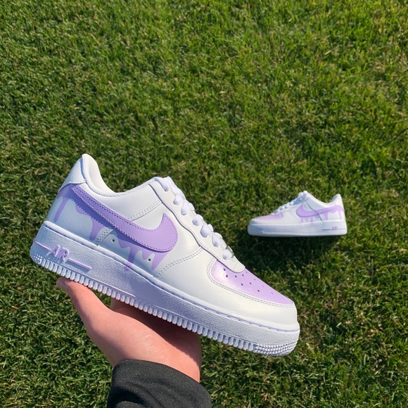 Purple Drip Custom Nike Air Force One 